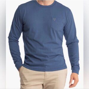 Birddogs Blue Long Sleeve Crewneck Relaxed Fit T-Shirt Men’s Size Large